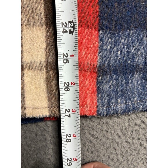 Vintage CPO Heavy Flannel Shirt Mens Medium Plaid Button Montgomery Ward 70s 80s - Picture 8 of 14